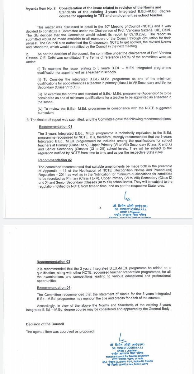 mpjyotiprakash's tweet photo. @dpradhanbjp ๐ plz solve issues of #3yrIntegratedBEdMEd We are Struggling since 3 years. at last By the help of Delhi High Court, NCTE given recommendation by 50th & 51th GB Metting of @ncteDelhi & summited final draft along with amendment notification to @EduMinOfIndia 1/4๐ https://t.co/zsUmWclQnO
