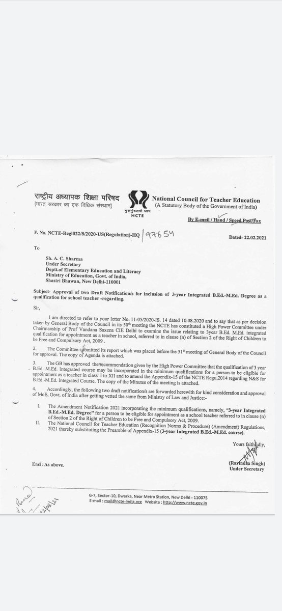 mpjyotiprakash's tweet photo. @dpradhanbjp ๐ plz solve issues of #3yrIntegratedBEdMEd We are Struggling since 3 years. at last By the help of Delhi High Court, NCTE given recommendation by 50th & 51th GB Metting of @ncteDelhi & summited final draft along with amendment notification to @EduMinOfIndia 1/4๐ https://t.co/zsUmWclQnO