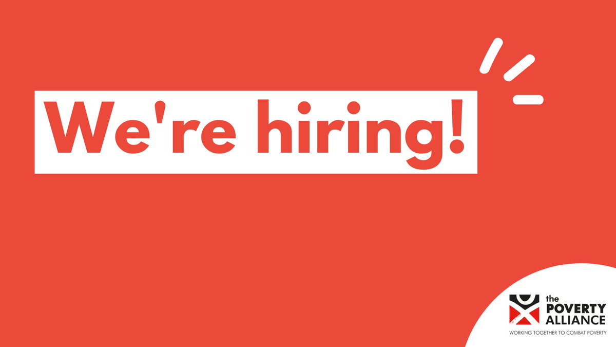 📢NEW JOB ALERT: Do you want to help oversee the growth of our network, and lead our approach to the participation of people with experience of poverty?

Then apply to be our new Communities and Network Manager!

⏳Deadline: 9th August

Full details: povertyalliance.org/about-us/recru…