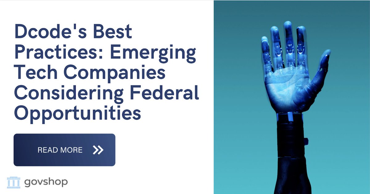 Want to know what it takes to be successful in the federal market as an emerging tech company? Take a look at the wise words and insights from our friends at Dcode and the solutions we offer: #publicspendforum #govshop #opengovernmentmarkets
hubs.la/H0SsYxN0