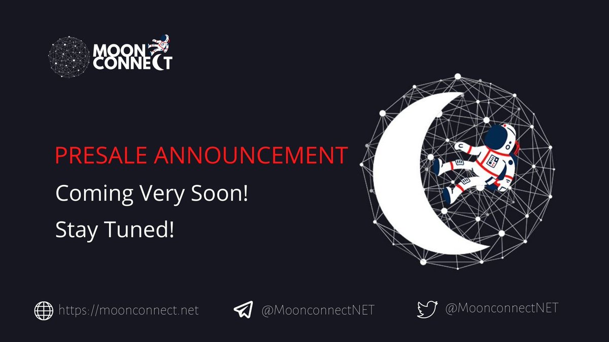 MoonconnectNET's tweet photo. Going to The Moon!! Stay Tuned and Don't Miss The Date!! 🚀🌙💥🥳 

#BSC #BNB #BTC #Crypto #SAFEMOON #ElonMusk #shibacoin #presale #moonconnect #dogecoin #BITCOIN https://t.co/D1ztsMySu0
