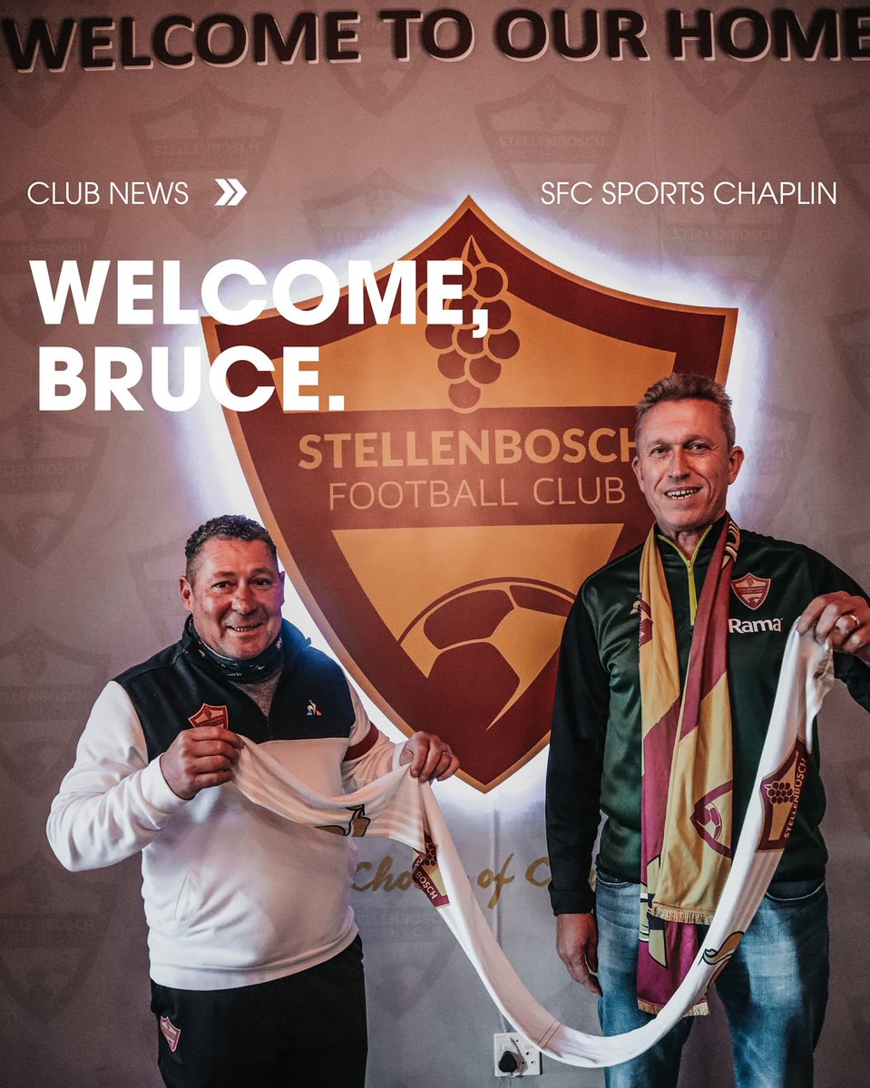 StellenboschFC's tweet photo. We're delighted to welcome Bruce Nadin as part of the #stelliesfamily
Bruce will be joining us as the Sports Chaplin of the club. He offers pastoral and spiritual care to people of all faiths and none. Full story ๐ https://t.co/HMbeW7PZHS
#StellenboschFC #ProudlyStellenbosch๐ https://t.co/6Ms2hV5SYo