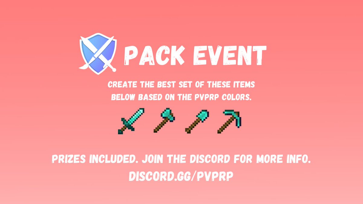 The first ever PVPRP community event! Anyone can participate and vote in this event. 💫

All info will be posted in the Discord today!

discord.gg/pvprp