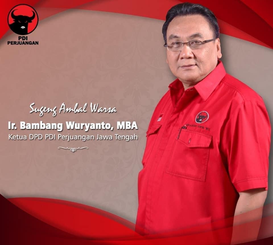 Dhekyk01's tweet photo. SUGENG AMBAL WARSA "KOMANDAN" 
Ir. Bambang Wuryanto MBA.
Ketua DPD PDI Perjuangan Jawa Tengah Sekaligus Ketua Dewan Mentor Komunitas Juang Jawa Tengah https://t.co/ofTCSGqyWd