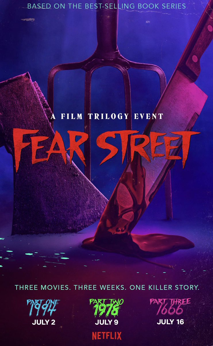 Starscream3699's tweet photo. Been waiting all month long for all 3 parts to drop…#FearStreetNetflix #RLStein time to binge watch 😍 https://t.co/LL9rrkSVAs