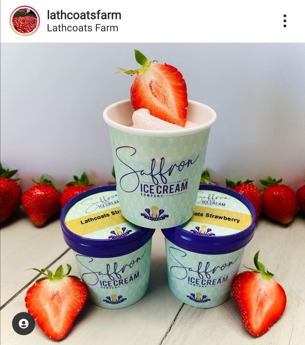 saffronicecream's tweet photo. An absolute pleasure producing 'Lathcoats Strawberry' this week for our friends @lathcoatsfarm 😃

How good do these look? 🍓🍓🍓 Real honest local ingredients, combined to make this summer classic! 

Pop over to their farm this weekend and pick some lovely seasonal fruit ☀️ https://t.co/MjGsDpt3jJ