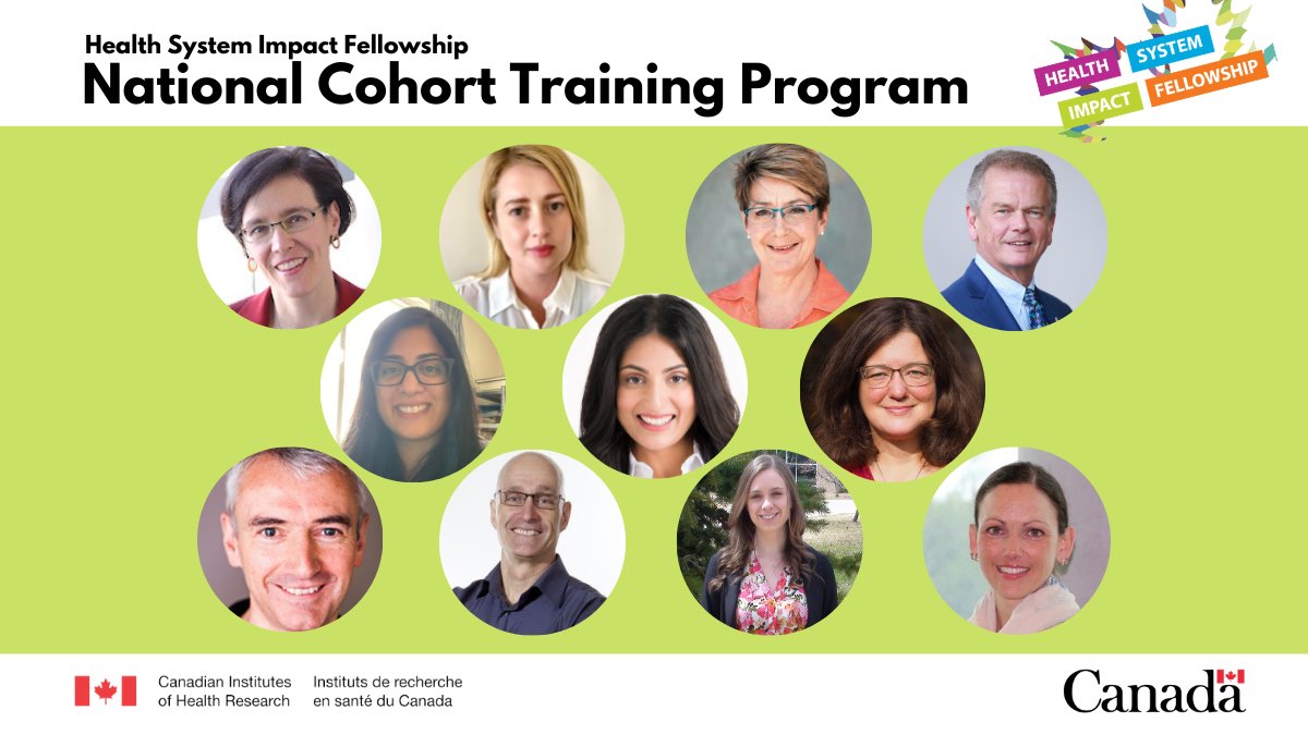 ihspr_isps_cihr's tweet photo. NEW! Meet the leadership team for the #CIHR_ImpactFellows National Cohort Training Program (NCTP)

The NCTP is a 2-year initiative that will advance embedded research training, networking, collaboration &amp; learning health systems across Canada 

https://t.co/euJFvuyVJM https://t.co/WrHAng3z7a