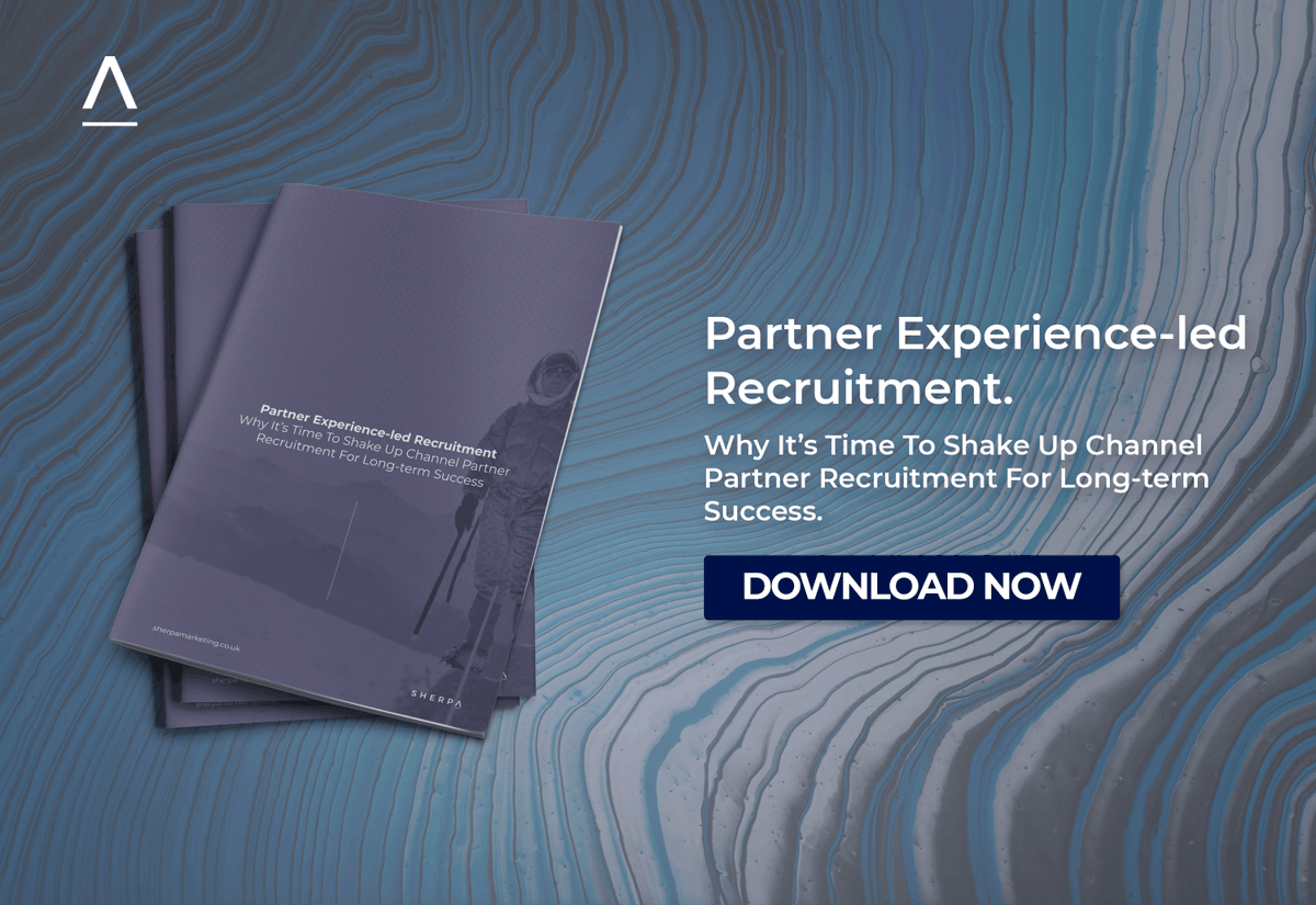SherpaUK's tweet photo. It's time to shake up channel Partner recruitment: https://t.co/4gQCTR1Zlm
Download your free copy to learn why traditional Partner recruitment needs to evolve.
#PX #PartnerExperience #PartnerRecruitment #ChannelAgency #ChannelMarketing https://t.co/pfCOLs4qmR
