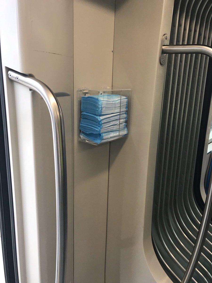 kcstreetcar's tweet photo. Need a face mask when riding the #kcstreetcar? We’ve got you covered! Mask dispensers are now on board.
TSA Federal regulations require the wearing of face masks on all surface transit vehicles, including the KC Streetcar.
#StayHealthy #MaskUpKC https://t.co/PnDYCh1U0V