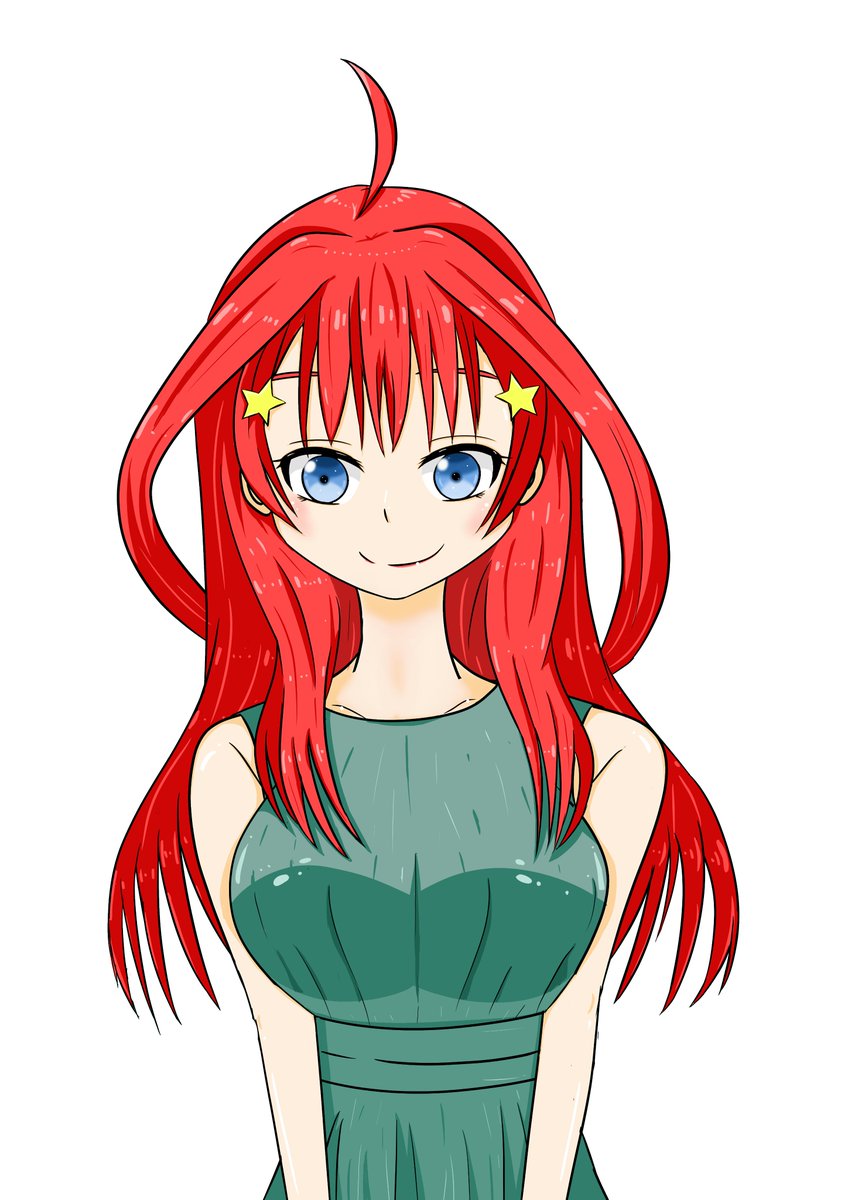 Dこーひー 五等分の花嫁の五月ちゃん 食べるの大好き五月ちゃん お母さん大好き五月ちゃん 名前の呼び方は いつき です 五等分の花嫁 五月 ごとよめ ごとぱず イラスト キャラクター イラスト初心者 五月の髪型の複雑さったらない