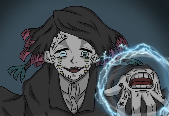 むめいさんがTwitterに投稿した魘夢(鬼滅の刃)のイラスト。