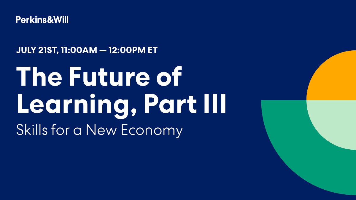 Meet the speakers! The Future of Learning, Part III will draw from experts in higher education, technology, and innovation--come hear what they have to say about the skills needed for a new future economy: events.perkinswill.com/futureoflearni…