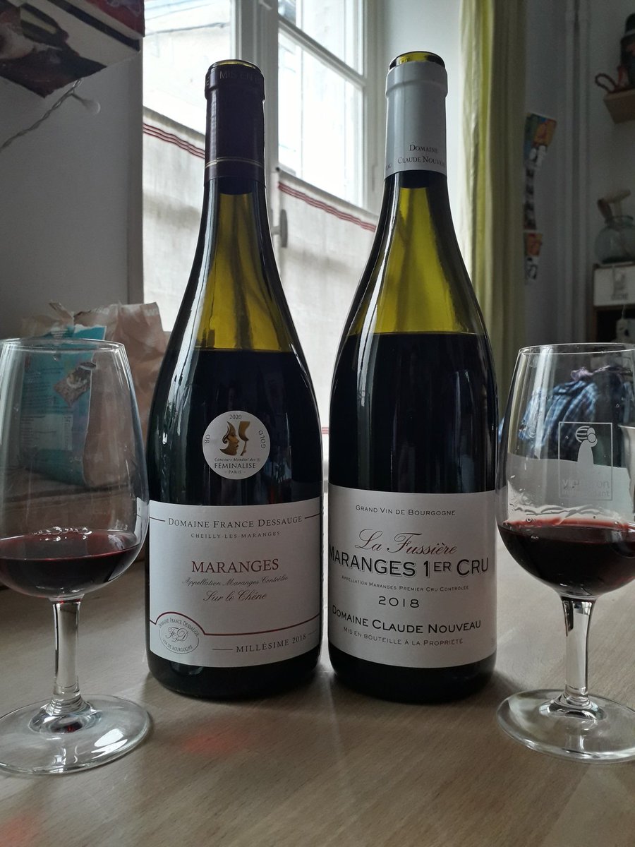 Bertjr007's tweet photo. .@AAArielle we wanted to taste de difference between #Maranges #DomaineFranceDessauge and @DomaineNouveau 1er Cru both '18. It is striking but frigging excellent, both of them .@WineLovers_Unit .@winegang .@WineHarlots .@WineTwits https://t.co/wrOafMR33j