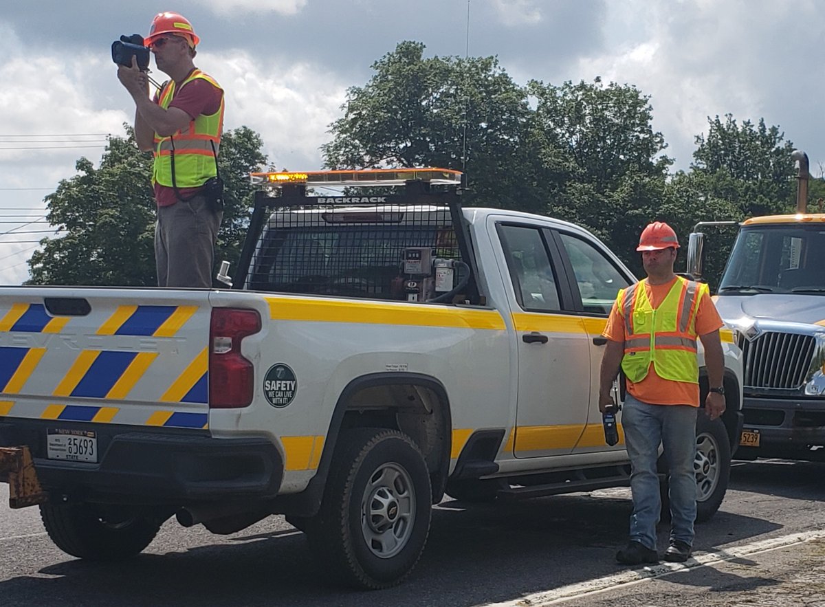 nyspolice's tweet photo. @nyspolice and the @NYSDOT participated in Operation Hardhat in St. Lawrence County. Please put away smart phones, slow down and move over for those working on the roadways. https://t.co/TU0yD5mqQ3