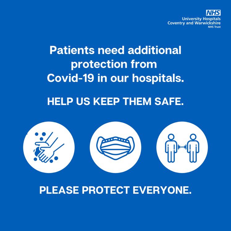 From Monday 19th July, safety measures - including face masks, hand hygiene and social distancing - will continue in our hospitals. Visiting restrictions also remain in place: buff.ly/3eQJ4JU. Thank you for your support.