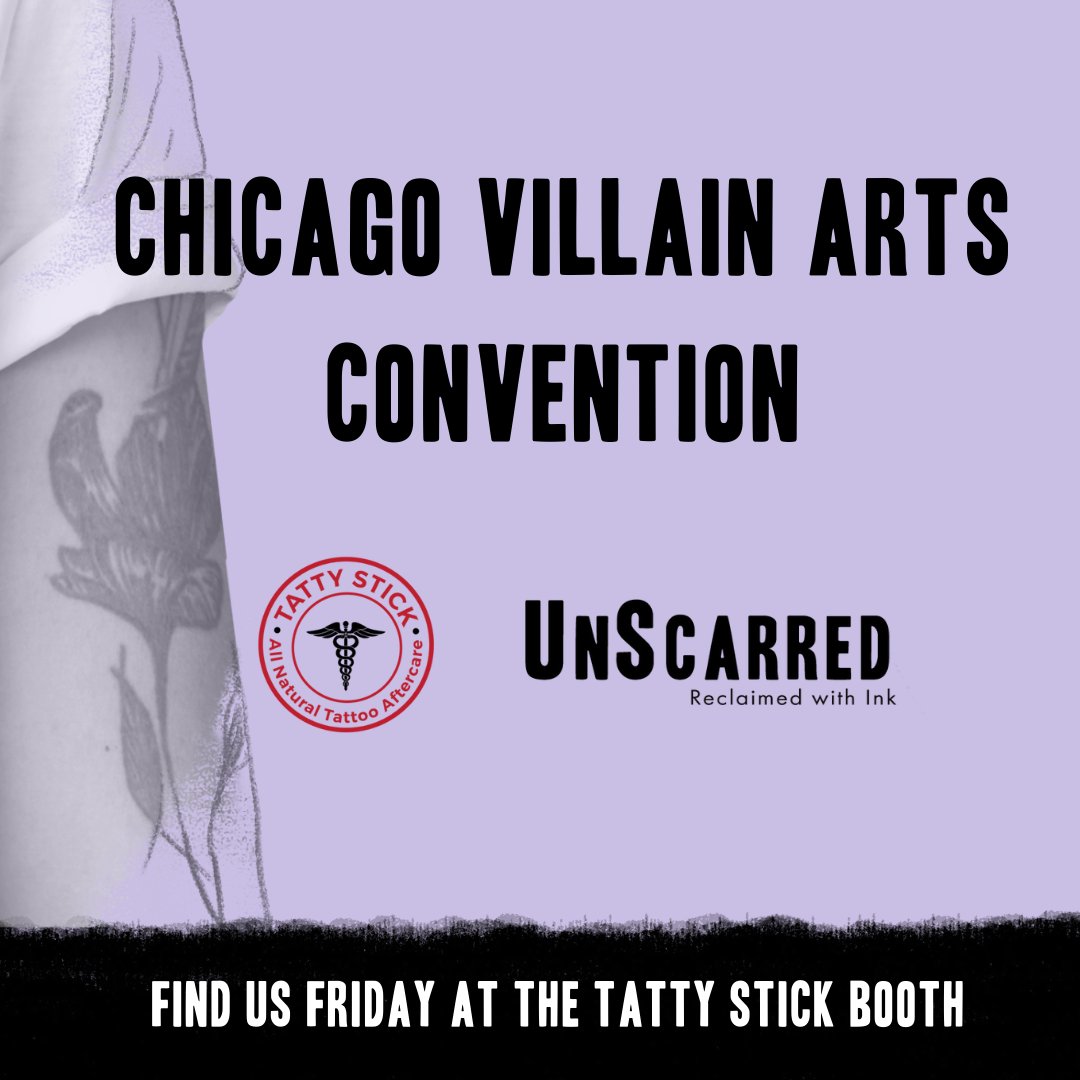 UnscarredFilm's tweet photo. CHICAGO, find UnScarred at the @villain_arts Tattoo Convention today! We'll be by Tatty Stick booth. Come by, ask questions about the film, and tell us about any scars you've worked on! Comment below or send us a DM if you'll be there! https://t.co/6sd7hdjSe1