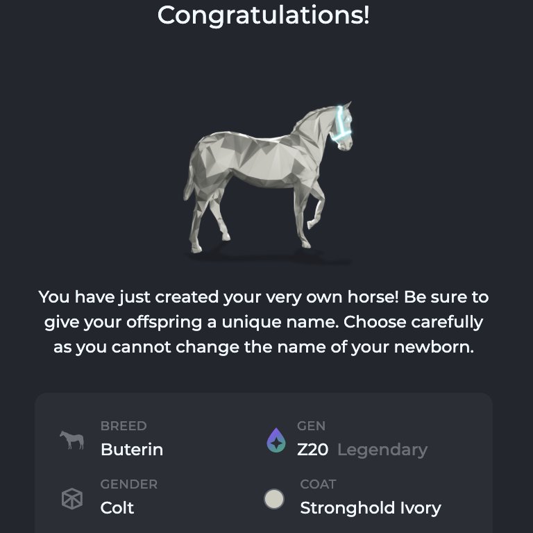 Big Friday mood!! Let's do another giveaway!  I will be giving away an Unnamed Super Rare Stronghold Ivory. The winner will be announced Sunday 8 CT.  Lets help grow <a href="/zed_run/">zed_run</a> ! 🏇🏇🏇
To enter:
1) Follow
2) Like and RT this tweet
3) Tag 2 friends in the comments