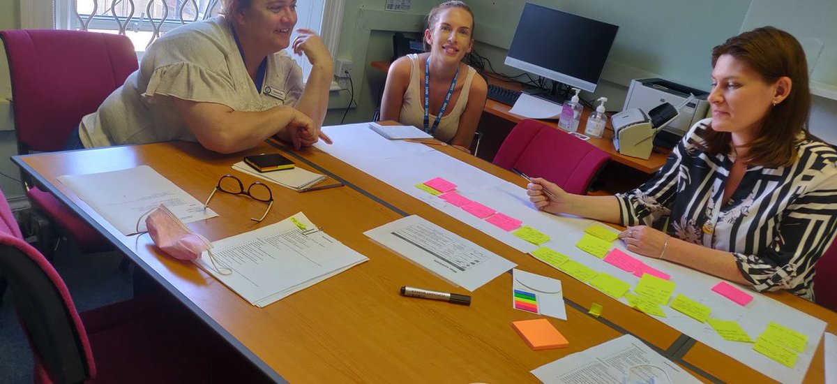 sheinazs's tweet photo. Whilst out on Fri rounds ping from recall team we r doing @YearofCare review process maps. Ping from admin team we r doing #PDSAcycles #PGPQs #activesignposting @krisijayne @ONeillAlice #timeforcare quality improvement showing us way out of #Covid_19 crisis #lovemyjob & team ❤️🙏 https://t.co/6uAgsKvy2p