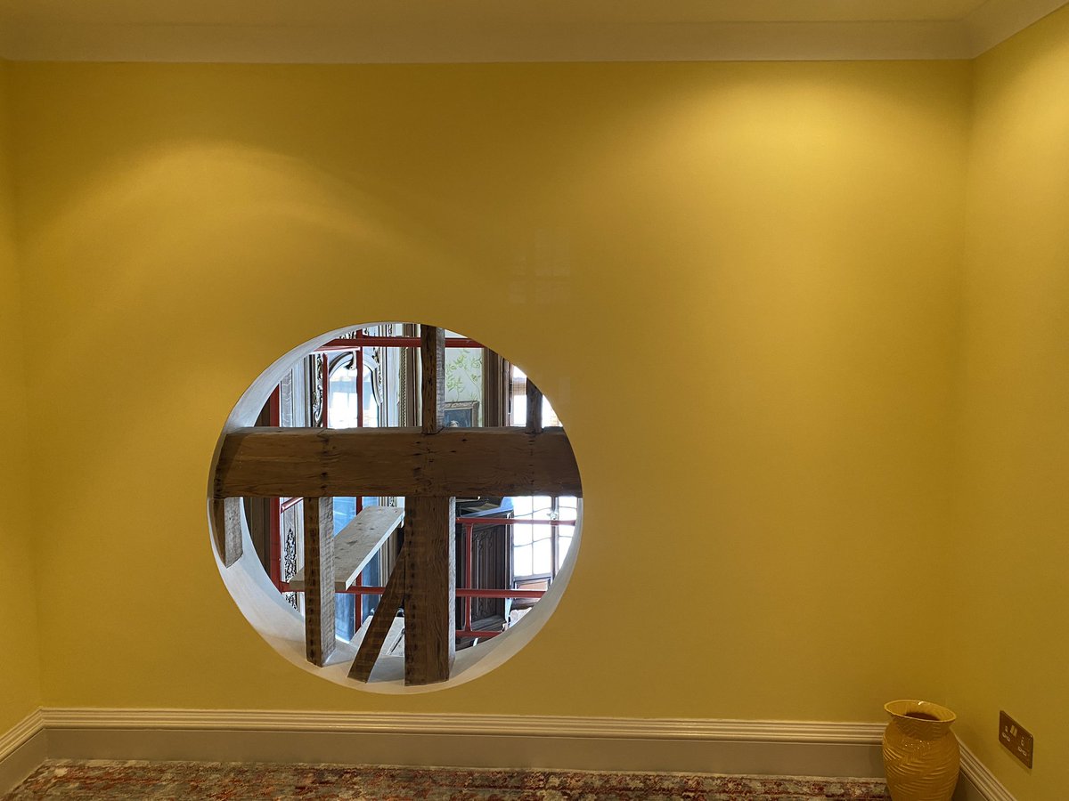 Lightmindedart's tweet image. A little #bedroom with a big #roundwindow - e have a #lightwork #installation planned…just a #computermockup at the moment but #watchthisspace