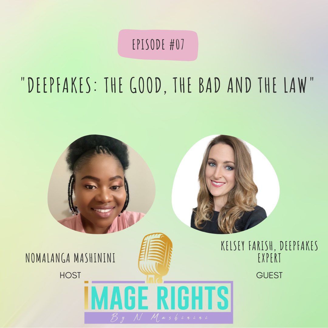 irbynmashinini's tweet photo. What is a deepfakes legal expert? Can we use deepfakes to do good? 
@KelseyFarish gives depth on this topic on 31 July 2021 https://t.co/fXTmFGdI5F #deepfakes #artificialintelligence  #legal  #cybersecurity #entertainment https://t.co/xk7az7Cbln