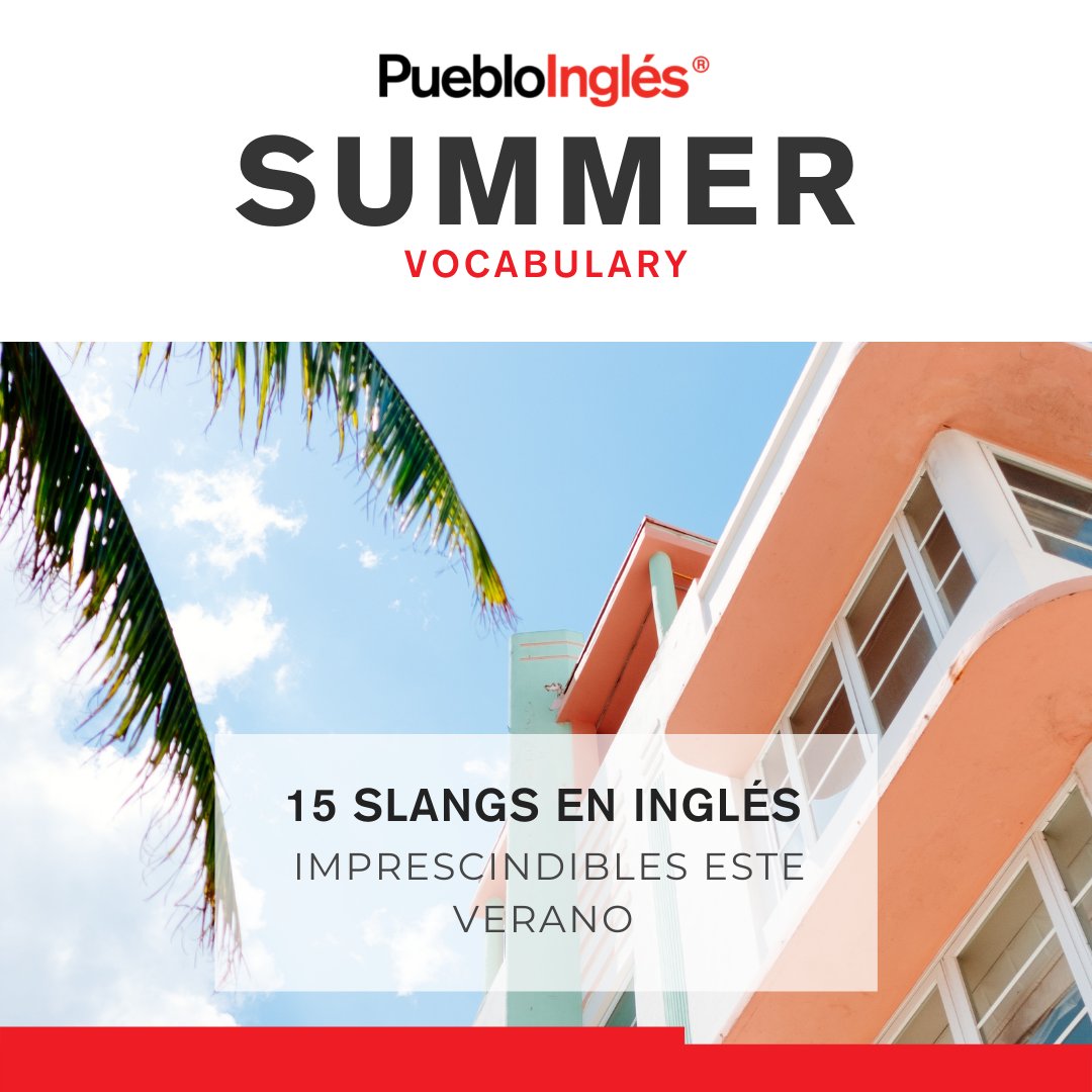 puebloingles's tweet photo. Descubre 15 slangs en inglés imprescindibles para este verano. ¡Toma nota!😎🙌
#englishtips #aprendeingles #summervocabulary #ESL #inglesonline #puebloingles https://t.co/00Pt9ubGQ9