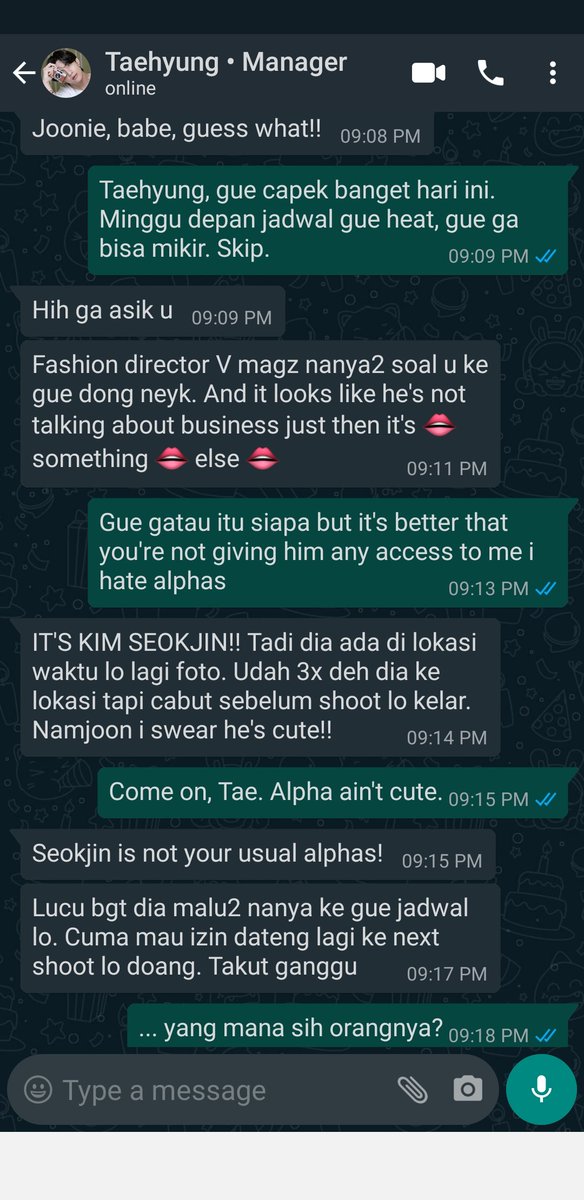 kucinggendut__'s tweet photo. ✏ NAMJIN AU

Omega!Joon is not a big fan of alphas. Neither Alpha!Jin towards omegas.

But they should learn that sometimes, soulmate is not about personal preferences.

Day 1 #OmegaJWeek @RJRmenfess https://t.co/yCitxsms1I