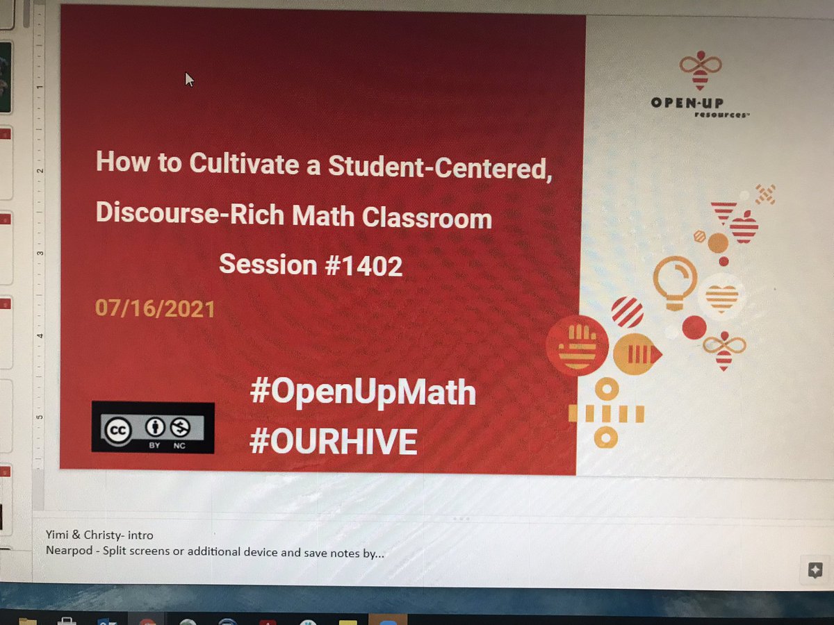 mathreflective's tweet photo. Learning how to cultivate a discourse-rich math classroom with @CHansenCA and @YimiyaP . #threereads Teaching is like gardening. What are we doing to cultivate student growth in a student centered classroom? #openupmath #OURHIVE https://t.co/pn85T71B5d