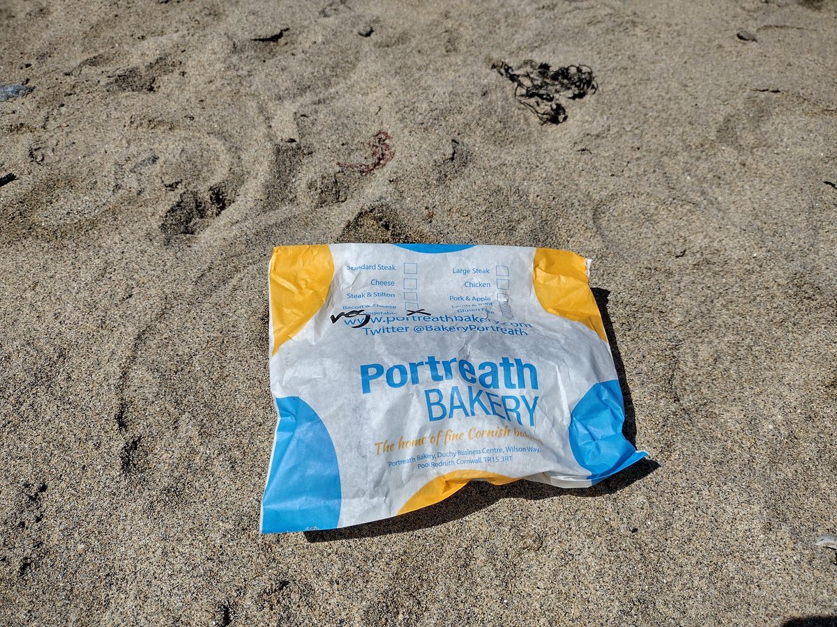 Always like to buy a local paper if I'm on holiday and the <a href="/CornishmanPaper/">The Cornishman</a> is an interesting read. Story today about the challenge local businesses face, asking for local shout outs. Mine is the incomparable <a href="/BakeryPortreath/">Portreath Bakery - Home of MMGF</a> - that's an empty pasty bag btw, it didn't last long