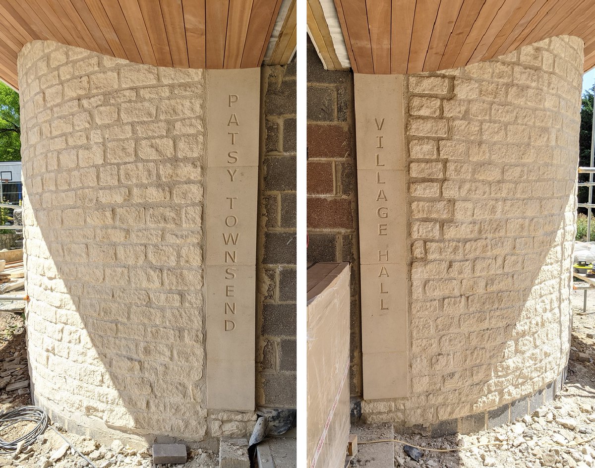 Name stones framing the entrance, are now in place to recognise the generous legacy left by Patsy Townsend, to enable a new Community Hall to be built for Batheaston.
Details of Patsy's legacy are on our website. batheastonhall.org/history/
