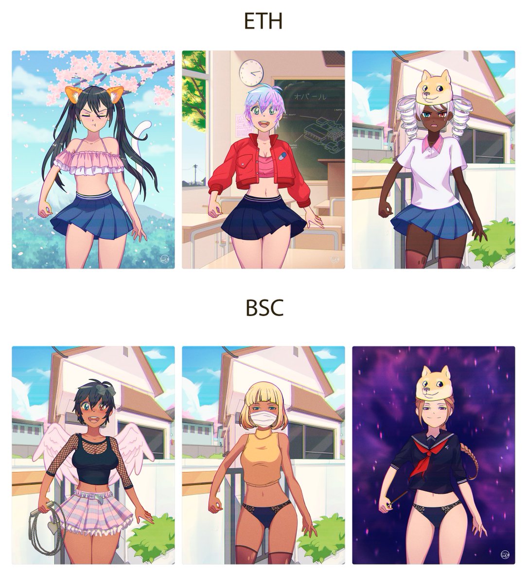 ⭐TWITTER GIVEAWAY⭐
We're giving away 3 Waifus on ETH and 3 on BSC - 6 Winners total! To enter:

1️⃣ Like, Follow, and Retweet
2️⃣ Tag a friend

Winners announced in 1 week!💙