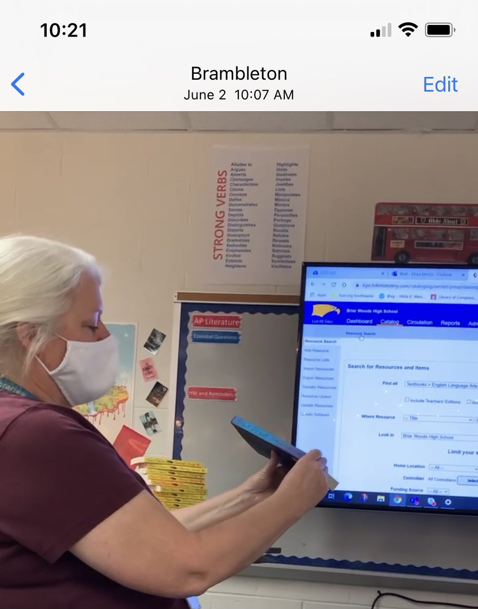 Rockin’ the new book scanning system! TY Supervisor Dr. Picard &amp; Supervisor Elissa Moritz for the 💪🏼&amp; guidance ⁦<a href="/RoarPride/">Heritage High School</a>⁩ ⁦<a href="/MichelleCPicard/">Michelle Picard</a>⁩ ⁦@nslev116⁩ ⁦<a href="/LCPSOfficial/">LCPS News</a>⁩ ⁦<a href="/A_Powell32/">Adrian Powell</a>⁩