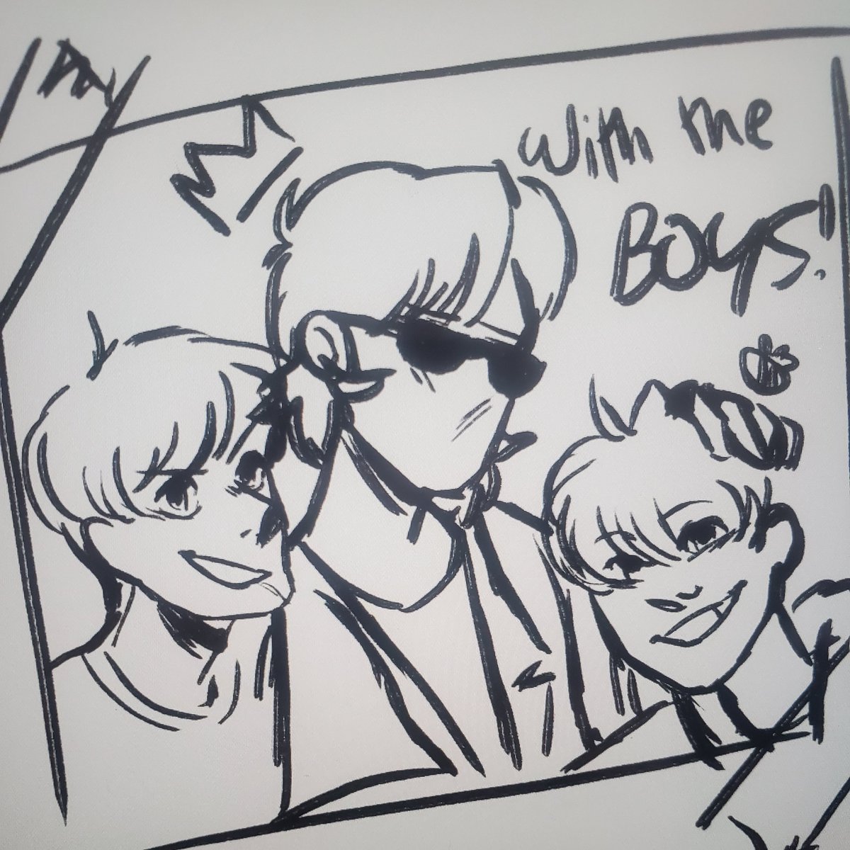 Bench trio doodles brain rot 