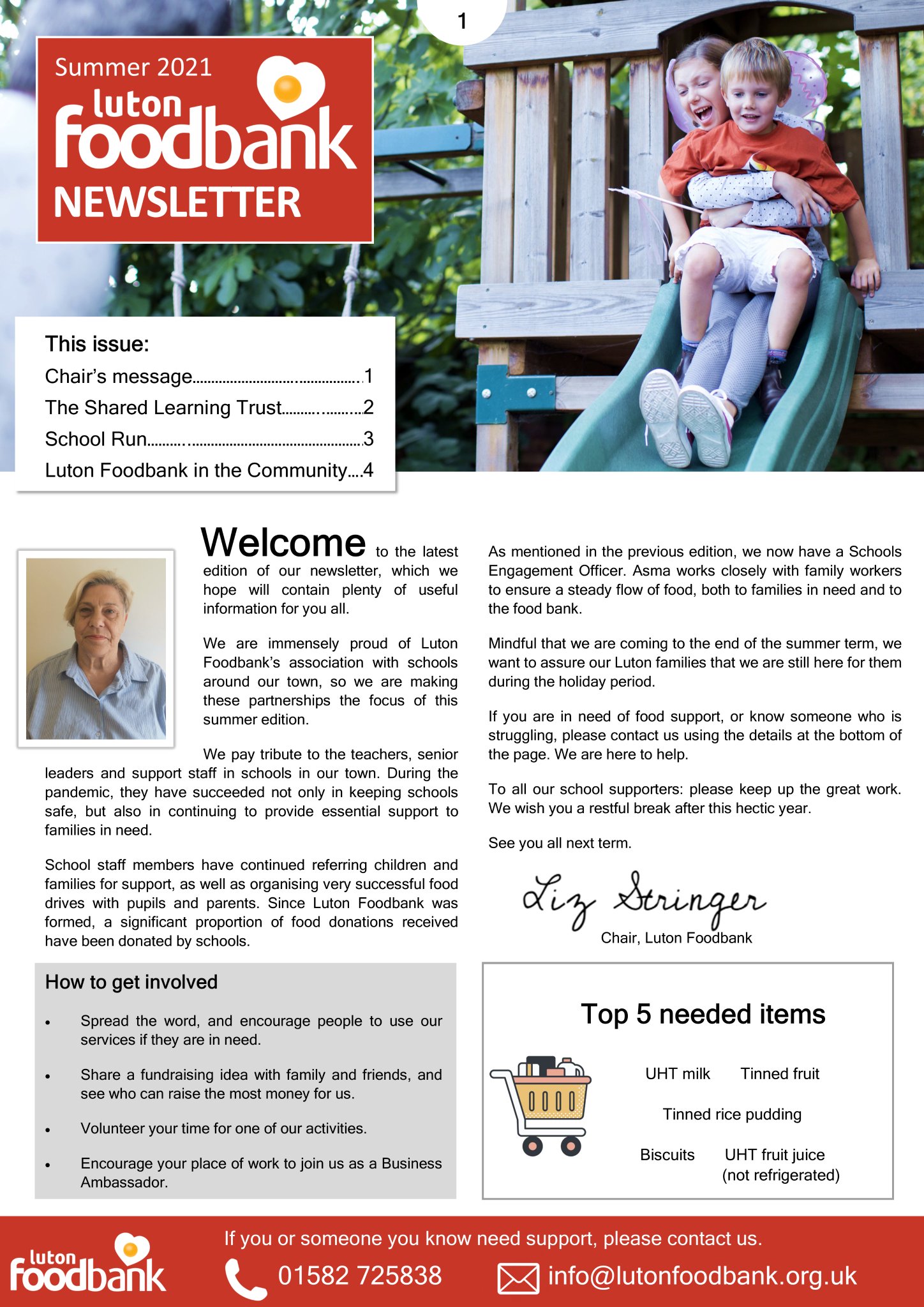 Luton Foodbank on Twitter "Here's the latest edition of our newsletter.…