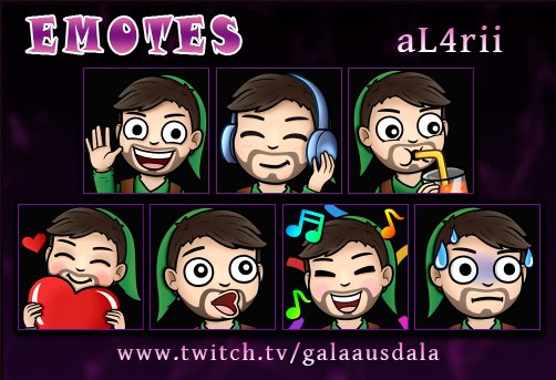 Emotes für @aL4rii gezeichnet ✏️😊 #emotes #TwitchEmoteArtist #twitchemotes