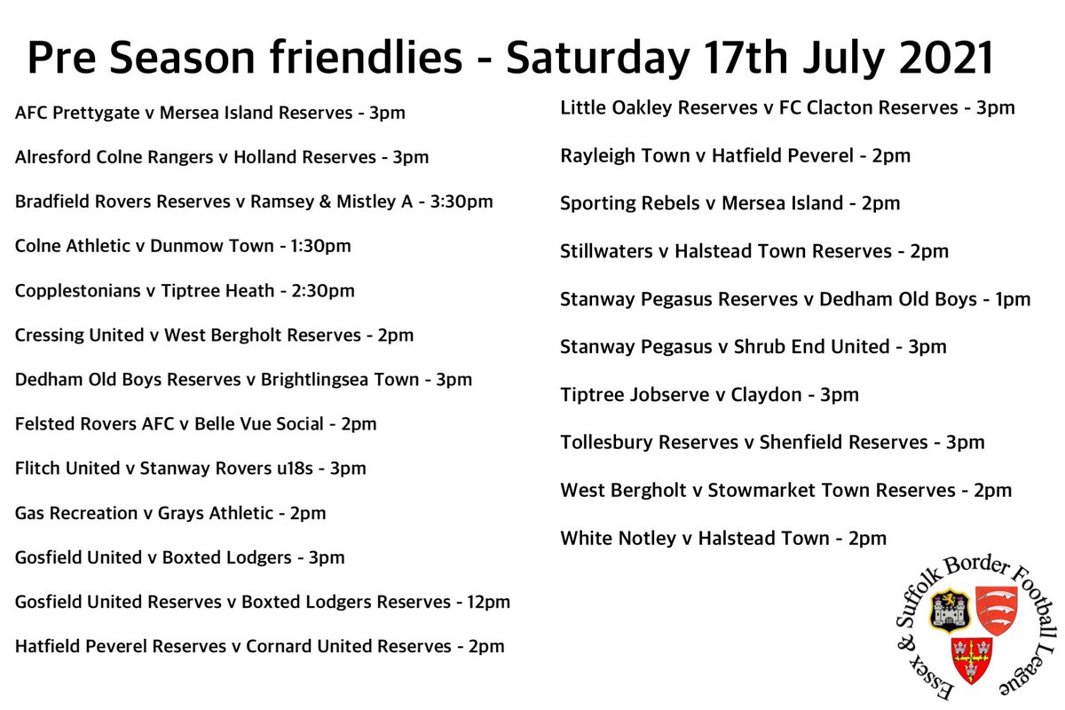 This weekends pre season friendlies. 

#ESBL
