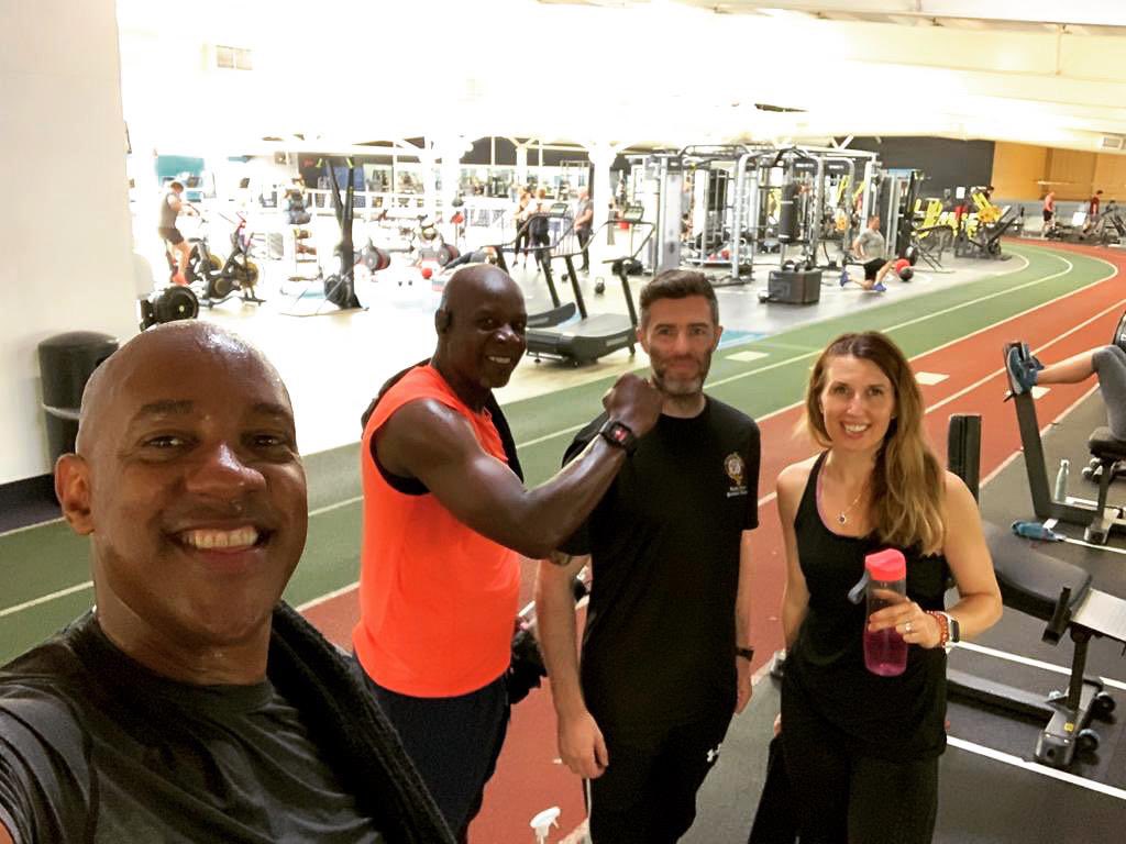 DionDublinsDube's tweet photo. Another great sesh with 
“PT Richy”at Total Fitness Prenton this morning @MichaelThomas_4 did everything possible to increase the REST periods,didn’t work! 
🤣🤣🤣🤣🤣 
#GotBeasted https://t.co/Ibo529nrfC