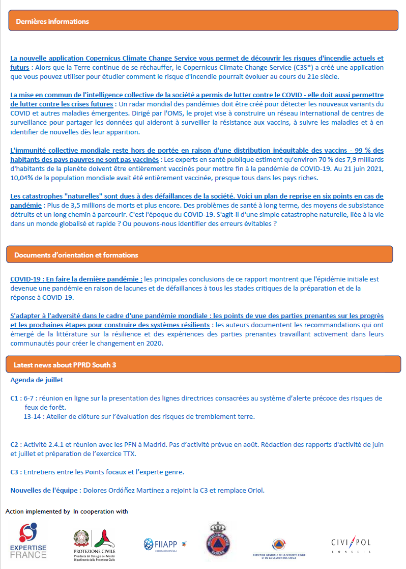 PPRDSouth3's tweet photo. Voici le brief mensuel de juin de PPRD Sud 3 sur le covid-19.
Bonne lecture
https://t.co/sk0swhYiYD https://t.co/3TrorlAG16