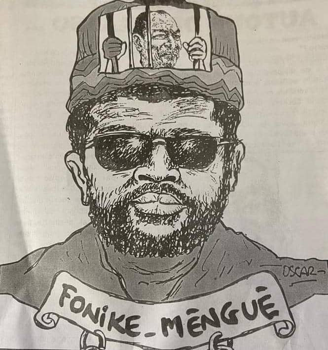 Foniké Menguè remercie le doyen #Oscar du journal le lynx pour cette oeuvre artistique.

"Seul le corps peut aller en prison, l'esprit ne peut pas être prisonnier, car on ne peut pas attraper le vent".

Ensemble, on va plus loin !!