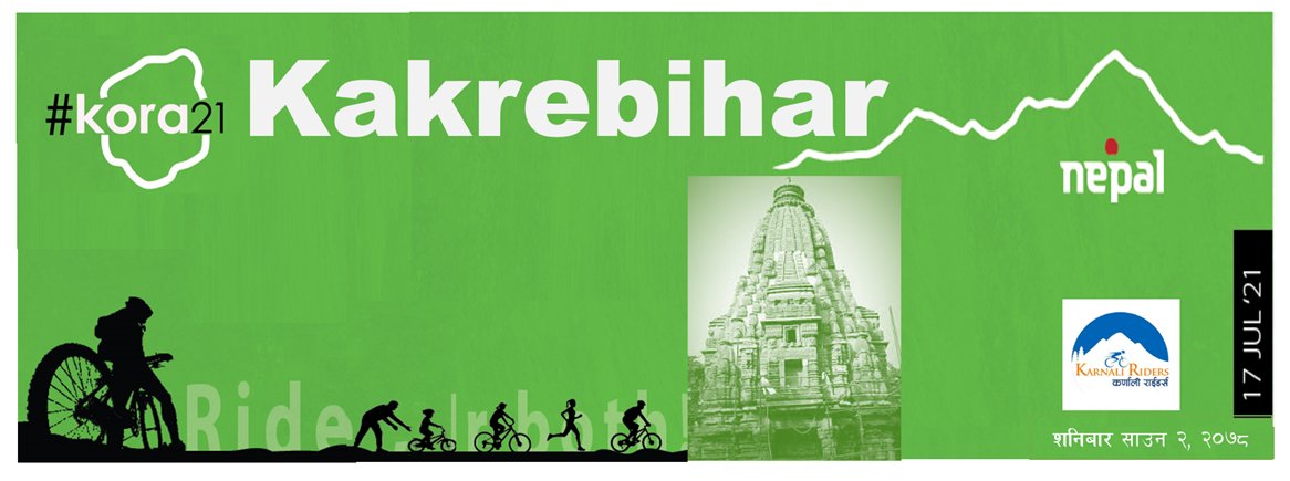 It's going to be #KakrebiharKora2021 in #Surkhet tomorrow. Do join if you can. Starting at 7am from Mangalgadhi Chock, Birendranagar. 

<a href="/KarnaliRiders/">कर्णाली राईडर्स</a> #MyKoraChallenge #Kora21