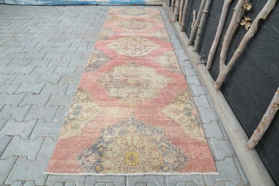 TurkishRugArts's tweet photo. 3x10.6 ft, HALLWAY RUNNER, TURKISH Runner, Vintage Runner, Wool, Handmade, Oushak Runner, Bohemian Runner, Pastel Red Runner, Oriental by TurkishRugArts https://t.co/HxSTPujelL https://t.co/aZwwkw52s0