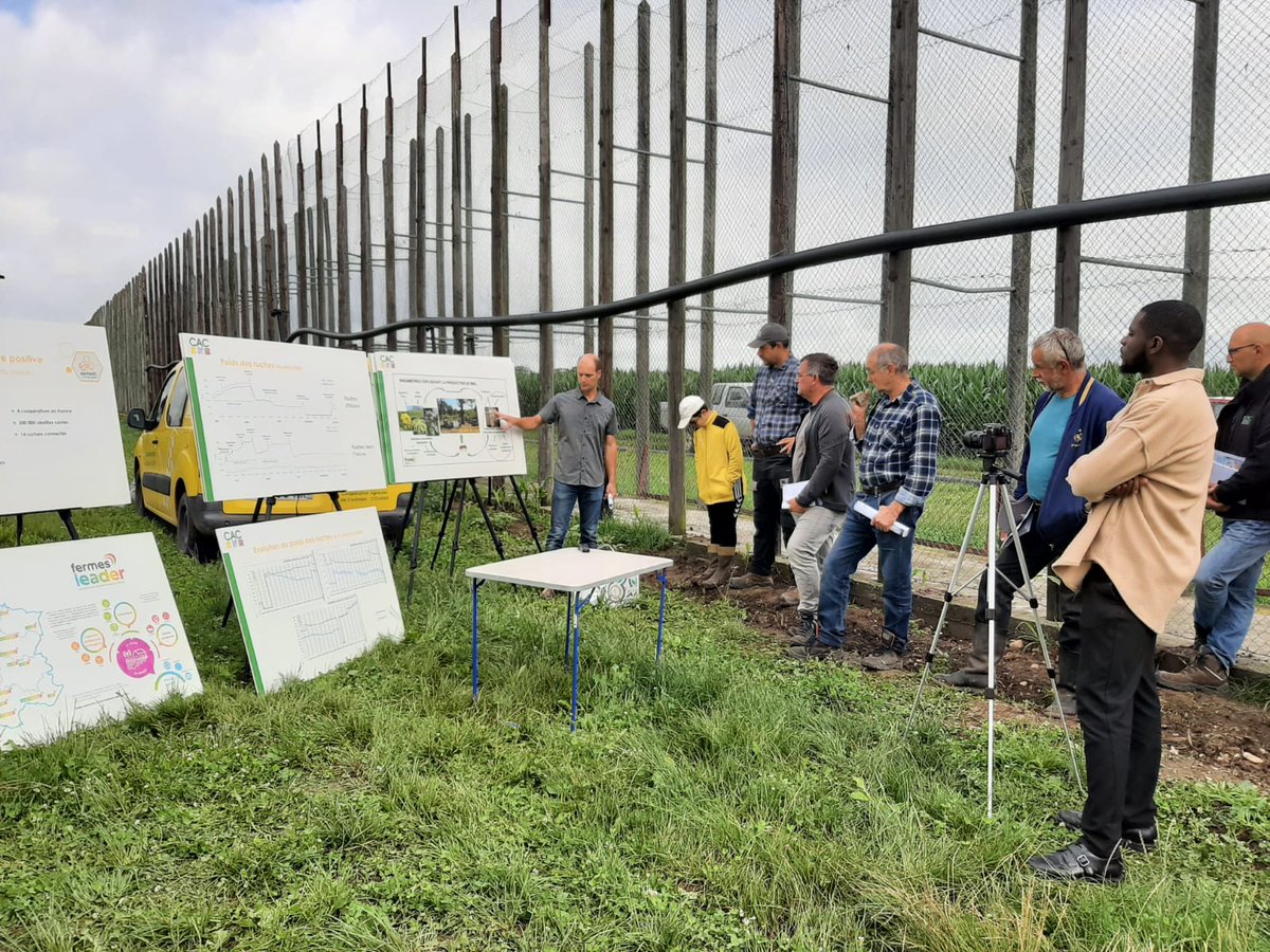 Deuxième atelier #ApiTech de la saison ! Cette fois-ci, la coopérative #CAC68 a convié ses adhérents pour parler apiculture, pollinisation et tournesol semence aux côté de Thierry Grineisen apiculteur et Fabrice Allier de l'<a href="/ITSAPinstitut/">ITSAP-Abeille</a>  🐝🌻