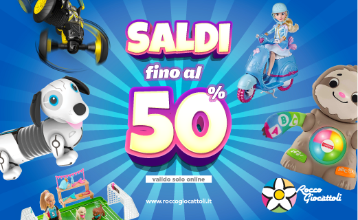 Per un'estate all'insegna del gioco e del divertimento, da Rocco Giocattoli arrivano i saldi! Fino al 50% di sconto sui tuoi giochi preferiti. Visita la sezione OUTLET su roccogiocattoli.it.

#roccogiocattoli #shoponline #shoppingonline #saldi #sconti #giocattoli #giochi