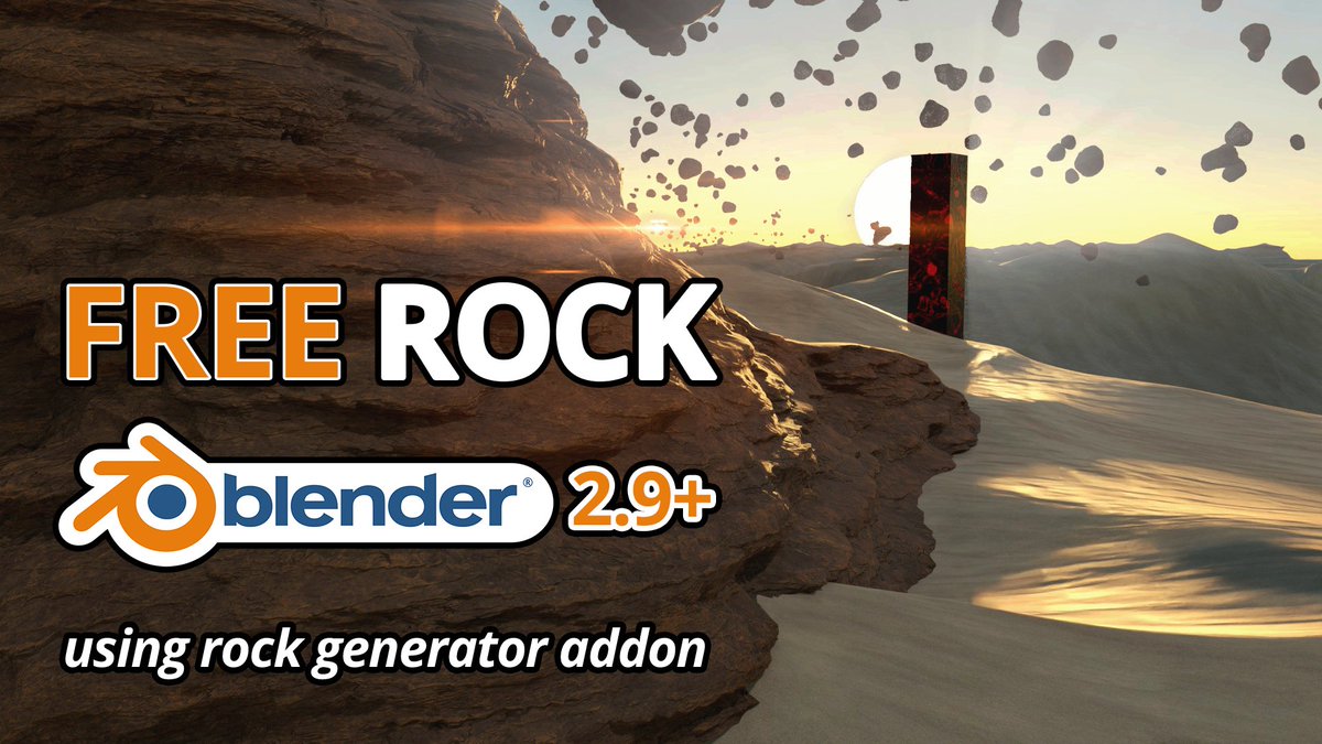 GarageFarm's tweet image. Check out our latest tutorial DJ shows how to enable a pre-installed addon called rock generator - now it&apos;s a part of a larger addon ‘Add Mesh: Extra Objects’ and use it to procedurally create rocks of a different sort
👉 youtu.be/q50LEhcPzJU
#blender3d #b3d #blender3dtutorial