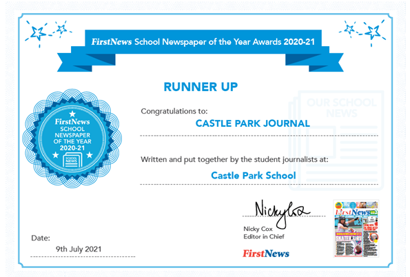 castleparksch's tweet photo. We hope you all enjoy the well deserved summer holidays!

To end on a positive note:

The First News Education Team would like to congratulate Castle Park School for being a runner up in our School Newspaper of The Year Competition 2020-21 for your Castle Park Journal entry. https://t.co/oWQKaJYsOb