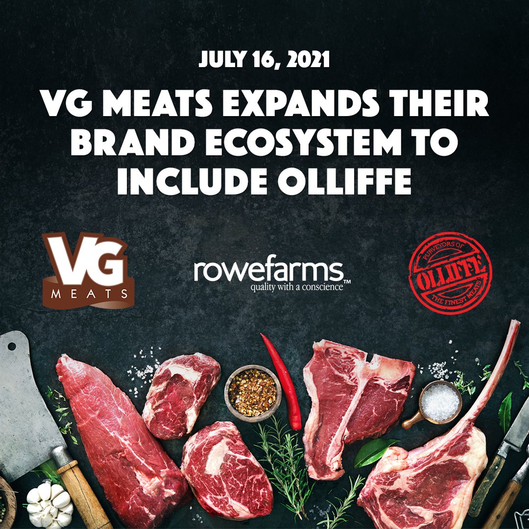 VG Meats has announced a new partnership between VG Meats, Rowe Farms, and Olliffe Butcher Shop. This partnership builds upon a shared commitment to our local farmers, land and communities. 

Read the full announcement on our website. bit.ly/3hLnGre #ontario #food