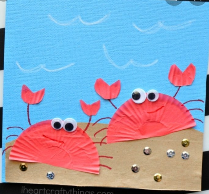 Princesspj1124's tweet photo. We learned about crabs today in summer school how did my rising 1st graders do? First picture the visual 2nd picture the outcome 💙❤😂😂 https://t.co/l2LSlNn84C