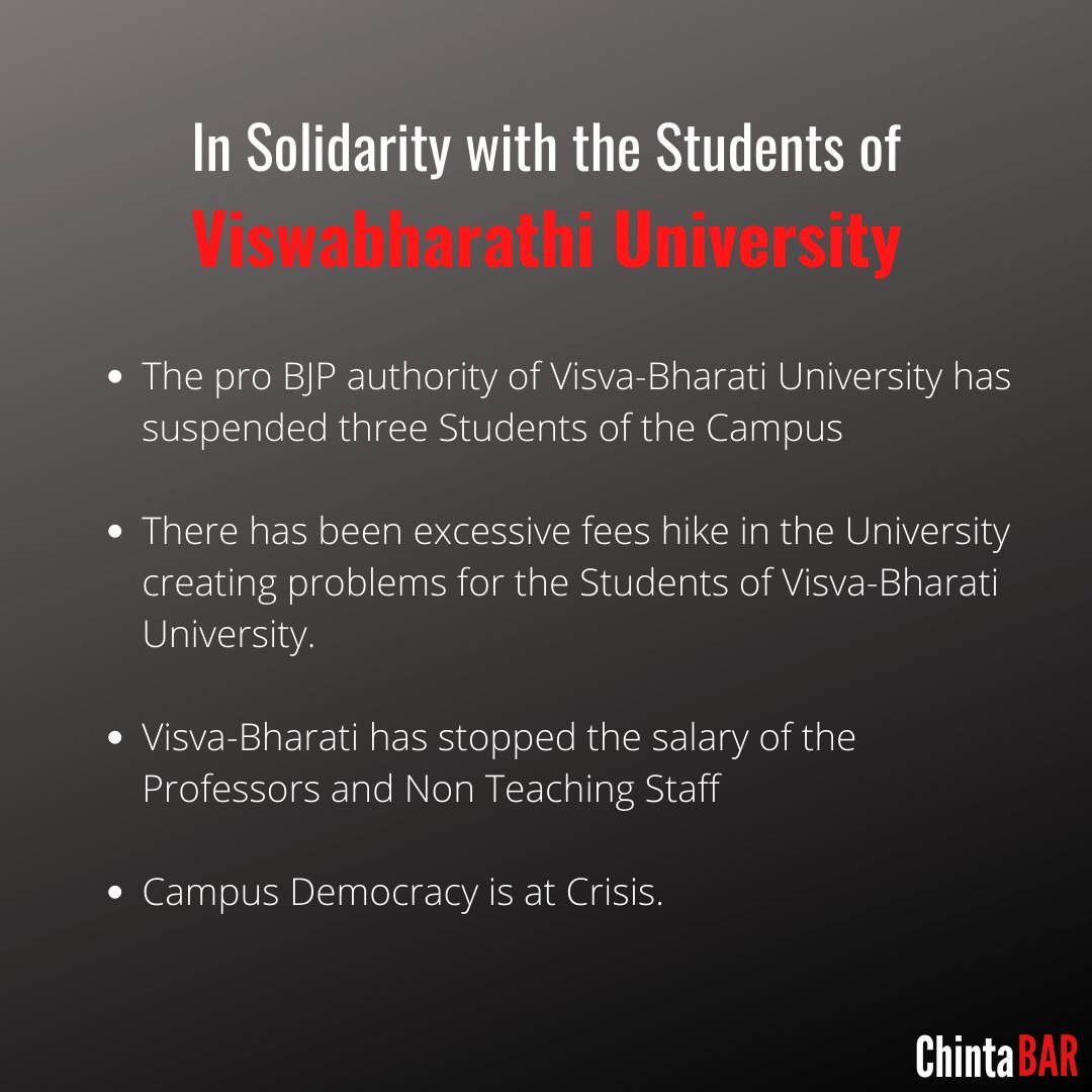 ChintaBAR's tweet photo. In solidarity with the students of Visvabharati University
#SaveVBU https://t.co/Cm3iCqc7kc