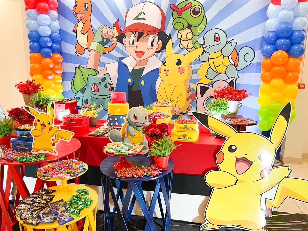 Festejá tu cumple en Navegando con tus personajes favoritos 💥⚡️ Ash, Pikachu y los demás personajes de Pokémon te esperan para divertirte a lo grande. 🥳🤩
