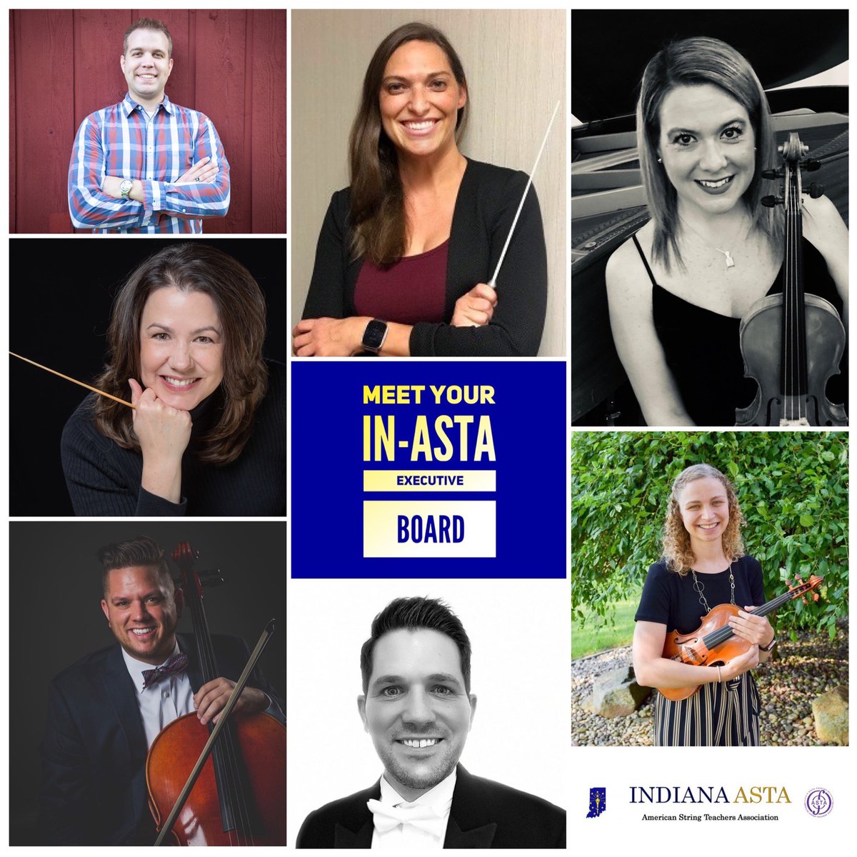 IndianaASTA's tweet image. Happy Friday everyone! As we make the transition into the school year, we wanted to introduce our new Executive Board members. Over the next week we’ll spotlight these individuals &amp;amp; share some of their background…stay tuned 👍
#MusicEducation #Educators #ASTA