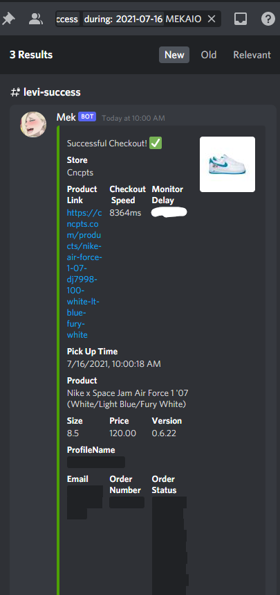 Levi_S3nP4i's tweet photo. Nice little cook for the day. 17 pairs in total🥱. As always thanks to @OminousAIO @ValorAIO @MEKRobotics @balkobot🤝

@StepBroACO @polarchefs 

Proxies:

@KermitProxies 

#SpaceJamMovie https://t.co/iqjBAyOnoq
